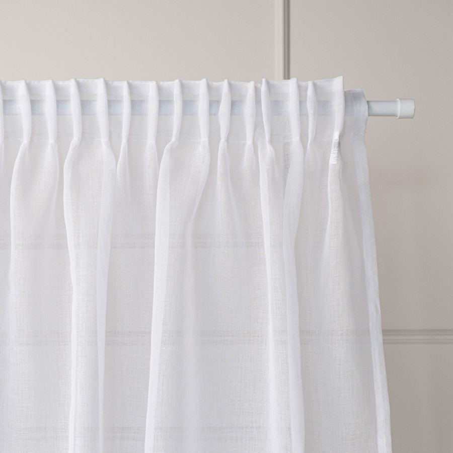 ETAMINA Firana gotowa na taśmie, szerokość 300 x wysokość 250cm, kolor 001 biały