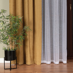 Firana gotowa na taśmie, 140x250 cm, kolor 001 biały