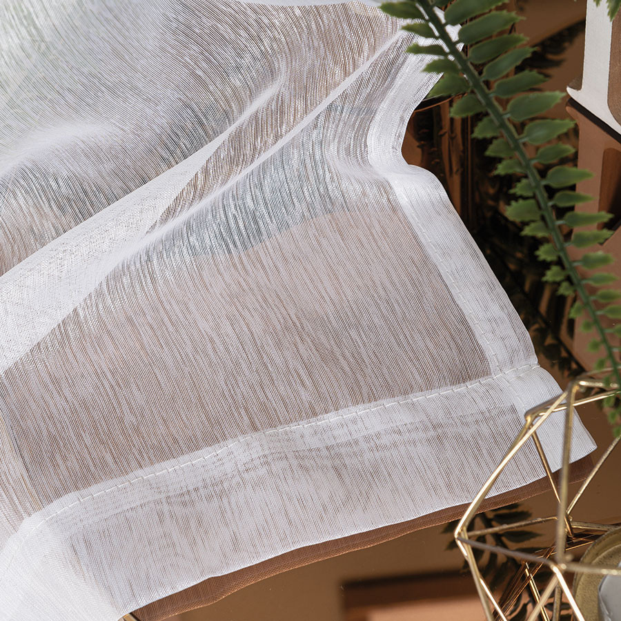 Firana gotowa na taśmie, 140x250 cm, kolor 001 biały