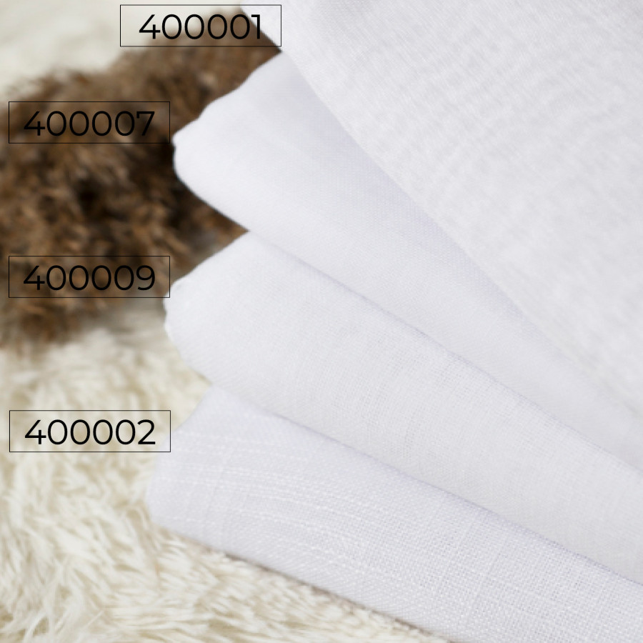 Firana gotowa na taśmie, 140x250 cm, kolor 001 biały