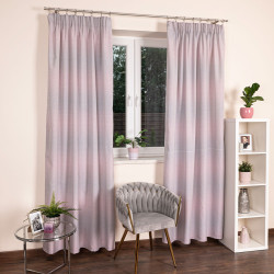 ARINA Zasłona gotowa na taśmie, szerokość 145 x wysokość 245cm, kolor 008 szaroróżowy