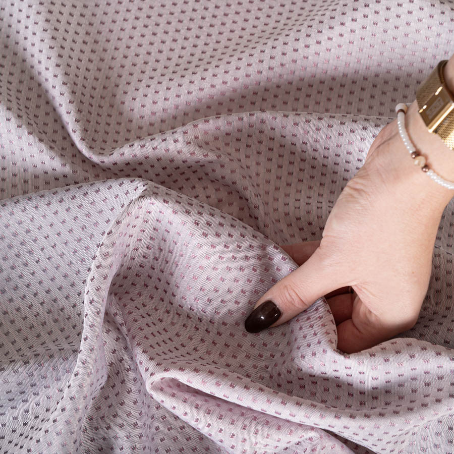 ARINA Zasłona gotowa na taśmie, szerokość 145 x wysokość 245cm, kolor 008 szaroróżowy