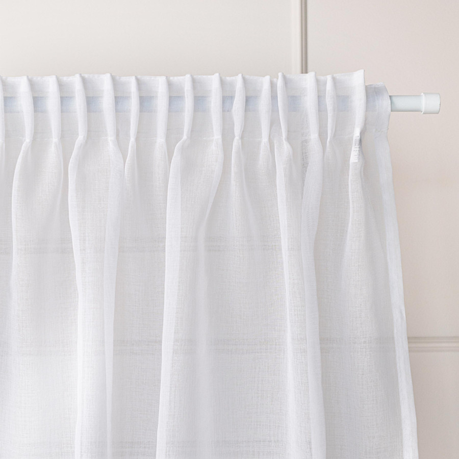 ETAMINA Firana gotowa na taśmie, szerokość 300 x wysokość 230cm, kolor 001 biały