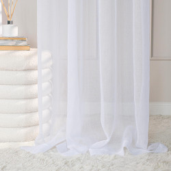 ETAMINA Firana gotowa na taśmie, szerokość 300 x wysokość 230cm, kolor 001 biały