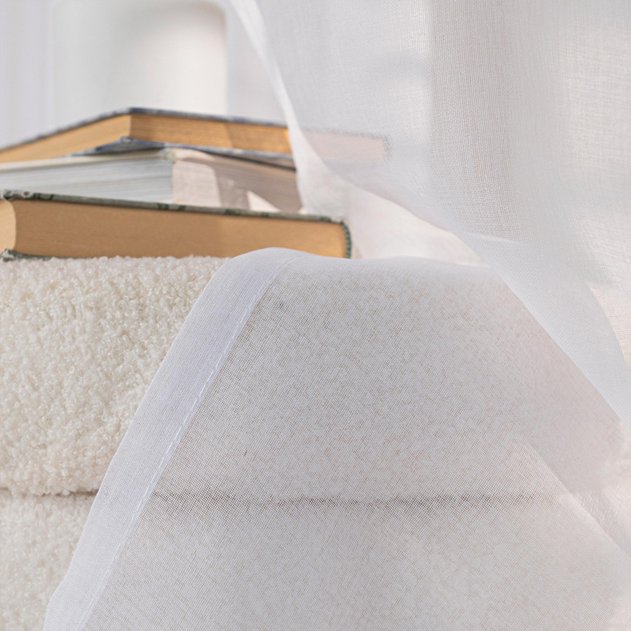 ETAMINA Firana gotowa na taśmie, szerokość 300 x wysokość 230cm, kolor 001 biały