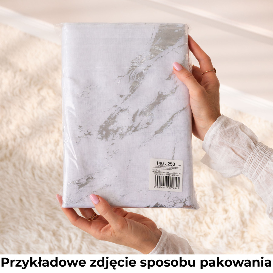 ETAMINA Firana gotowa na taśmie, szerokość 300 x wysokość 230cm, kolor 001 biały