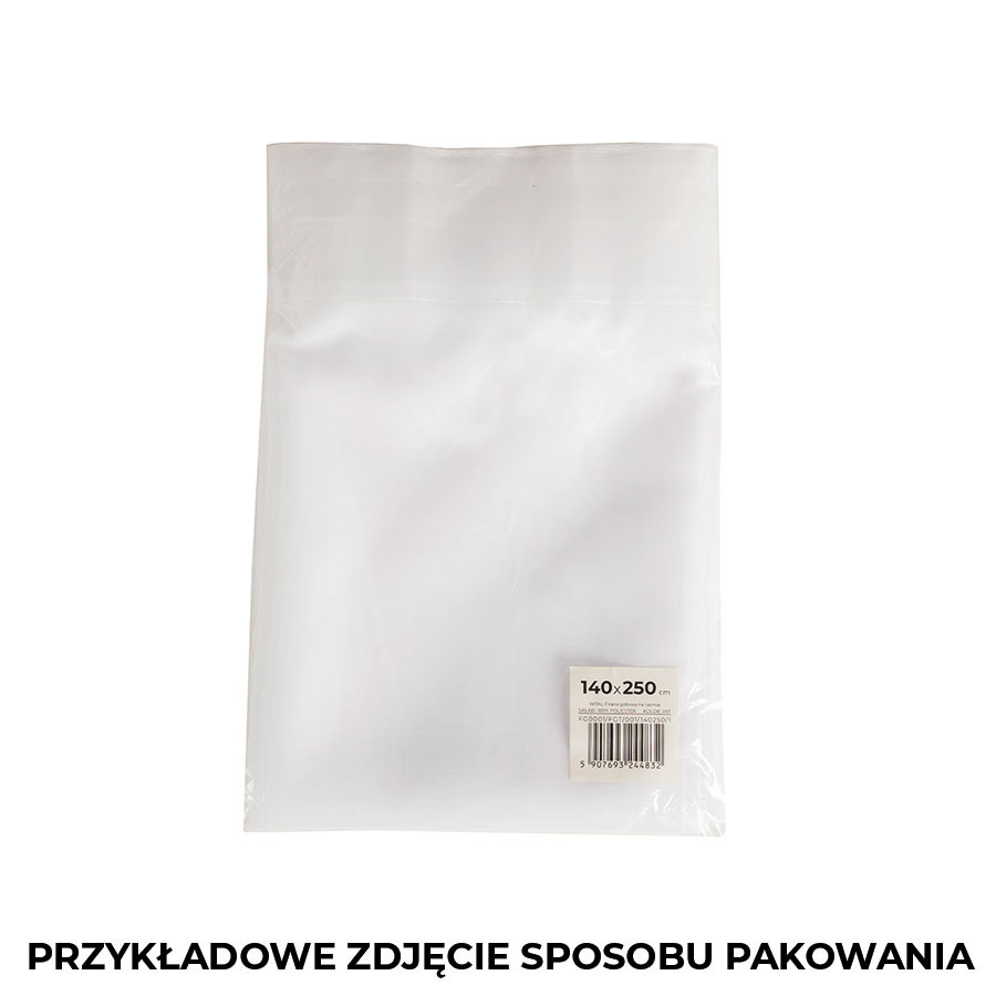 ETAMINA Firana gotowa na taśmie, szerokość 140 x wysokość 230cm, kolor 001 biały