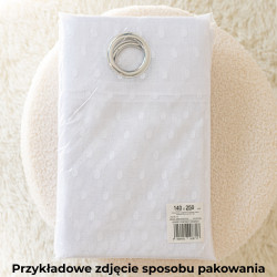 Firana gotowa na taśmie, szerokość 300c x wysokość 250cm, kolor 001 biały
