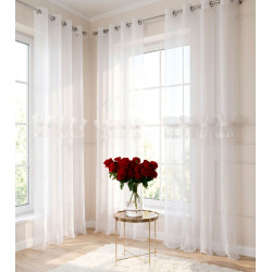 EGRET Firana gotowa na przelotkach, szerokość 140cm x wysokość 250cm, kolor 001 biały