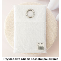 WOAL Firana gotowa na srebrnych przelotkach, szerokość 140 x wysokość 250cm, kolor 001 biały