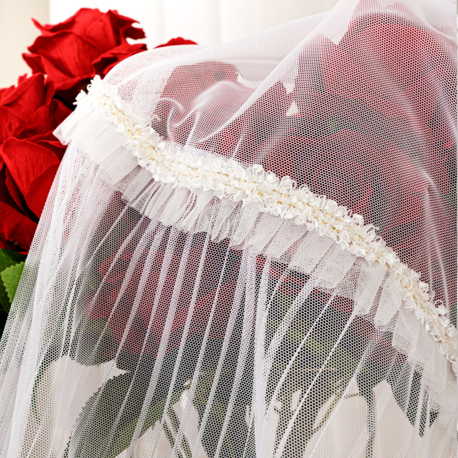 ORENA Firana gotowa na przelotkach, szerokość 140cm x wysokość 250cm, kolor 001 biały