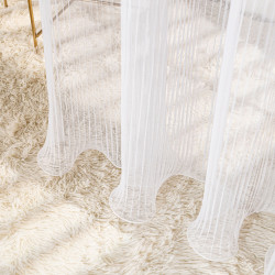 ORENA Firana gotowa na przelotkach, szerokość 140cm x wysokość 250cm, kolor 001 biały