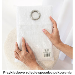 EMBER Firana gotowa na przelotkach, szerokość 140cm x wysokość 250cm, kolor 001 biały