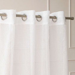 HOLLY Firana gotowa na przelotkach, szerokość 140cm x wysokość 250cm, kolor 001 biały