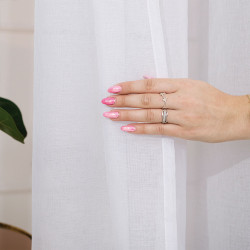 ETAMINA Firana gotowa na srebrnych przelotkach, szerokość 140 x wysokość 250cm, kolor 001 biały