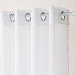 ETAMINA Firana gotowa na srebrnych przelotkach, szerokość 140 x wysokość 230cm, kolor 001 biały