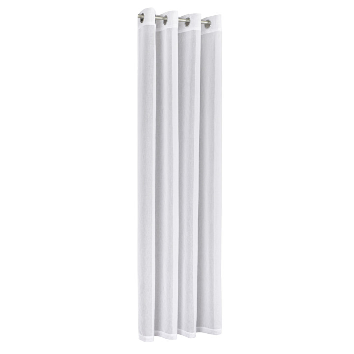 ETAMINA Firana gotowa na srebrnych przelotkach, szerokość 140 x wysokość 230cm, kolor 001 biały 