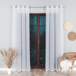 WOAL firanka gotowa z podcięciem woalowa biała 140x230 cm