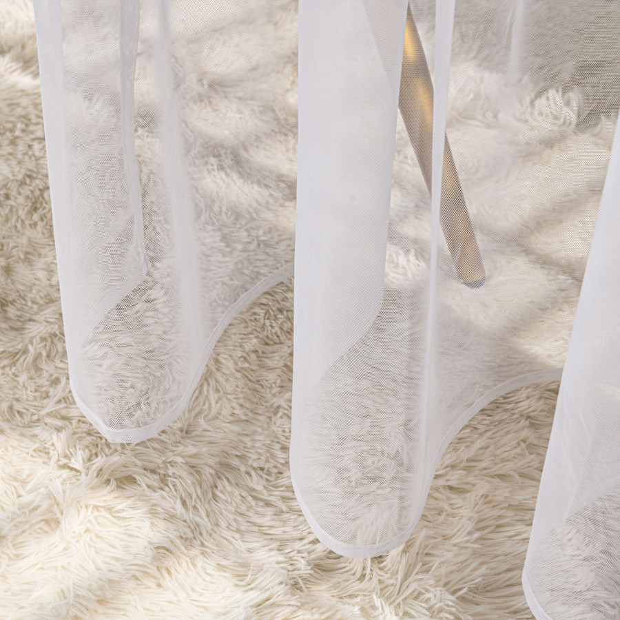 ISEN Firana gotowa na przelotkach, szerokość 140cm x wysokość 250cm, kolor 001 biały