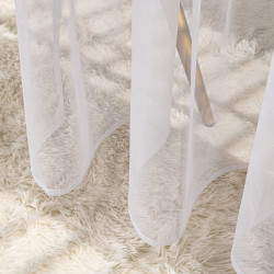 ISEN Firana gotowa na przelotkach, szerokość 140cm x wysokość 250cm, kolor 001 biały