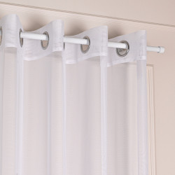 ISEN Firana gotowa na przelotkach, szerokość 140cm x wysokość 250cm, kolor 001 biały