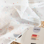 AURA firanka gotowa z podcięciem tiulowa biała 140x250 cm