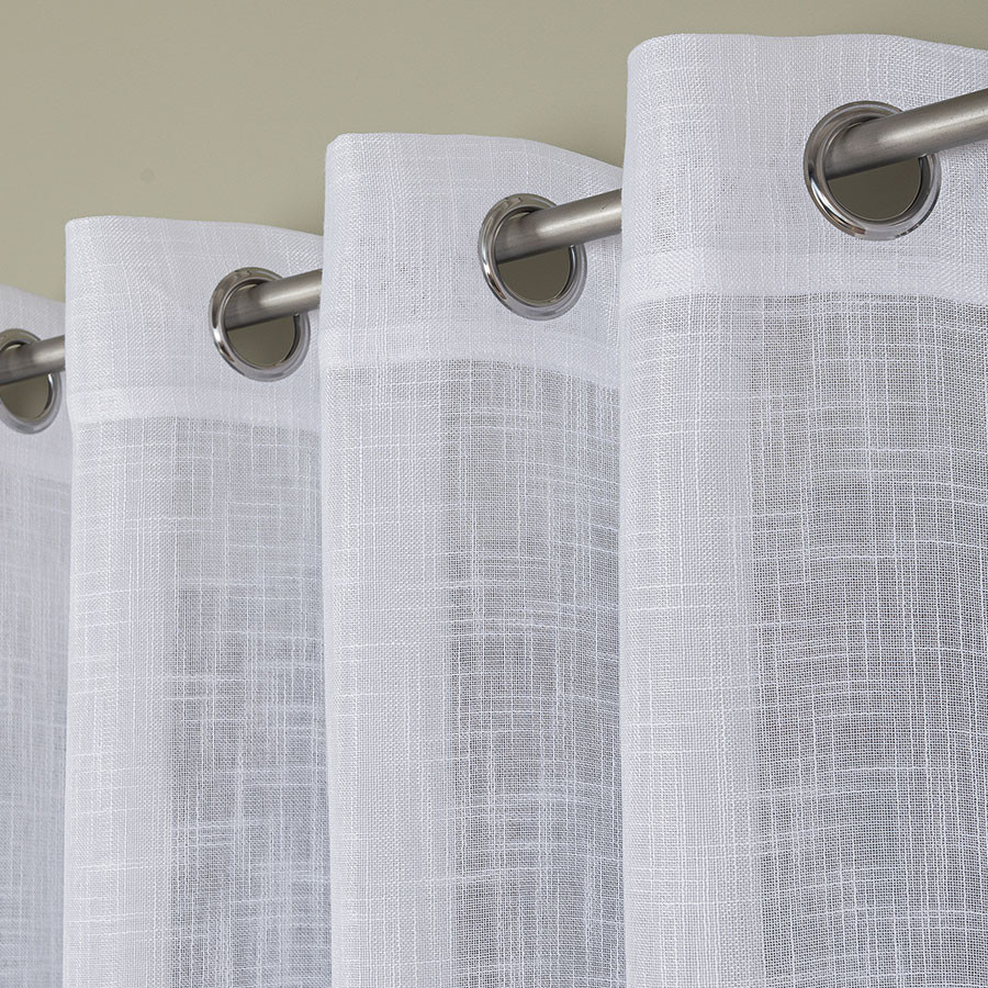 Firana gotowa na przelotkach, 300x250 cm, kolor 001 biały