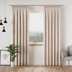 VELVI Zasłona gotowa na taśmie, szerokość 140 x wysokość 250cm, kolor 016 kremowy