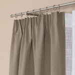 SUPER BLACKOUT zasłona gotowa blackout szarobeżowa gładka 140x250 cm