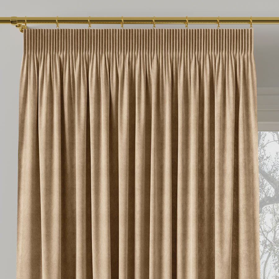 MILAS Zasłona gotowa na taśmie, szerokość 140 x wysokość 260cm, kolor 003 cappuccino