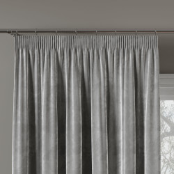 VELVI Zasłona gotowa na taśmie, szerokość 140 x wysokość 240cm, kolor 022 chłodny szary