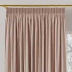 MILAS zasłona na taśmie marszczącej welwetowa różowa gładka 140x260 cm