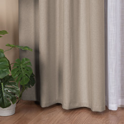 SUPER BLACKOUT Zasłona gotowa na taśmie, szerokość 140 x wysokość 230, kolor 025 ciemny beżowy