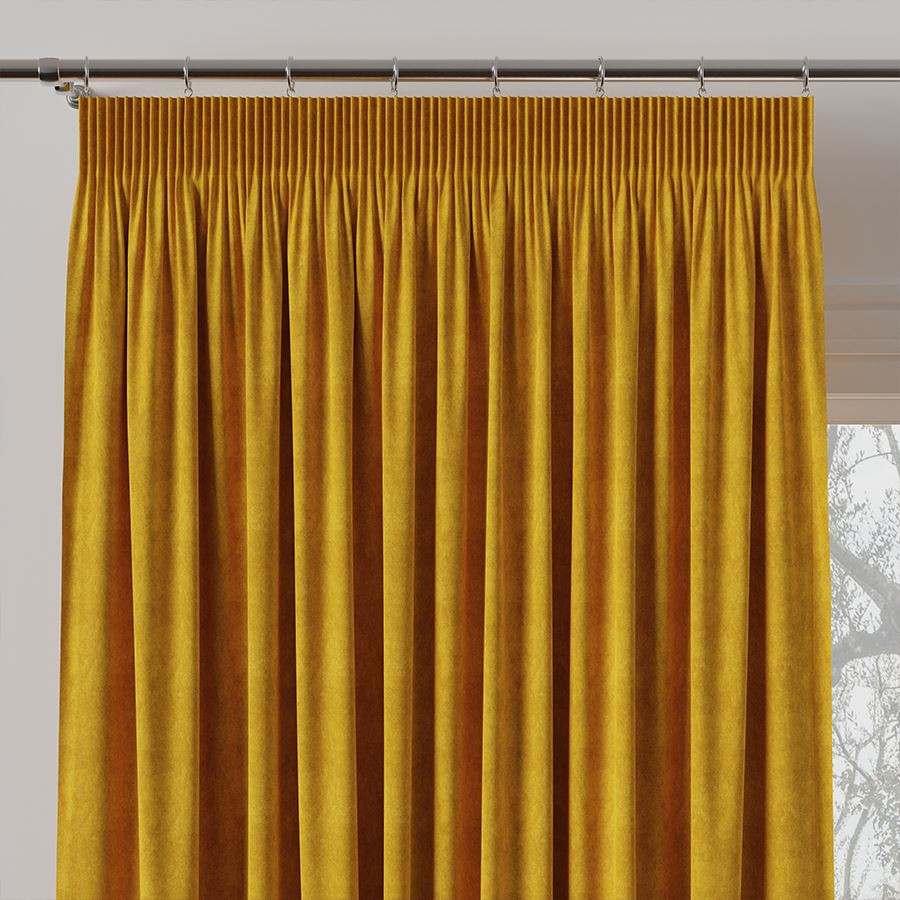 MILAS Zasłona gotowa na taśmie, szerokość 140 x wysokość 260cm, kolor 047 szafranowy