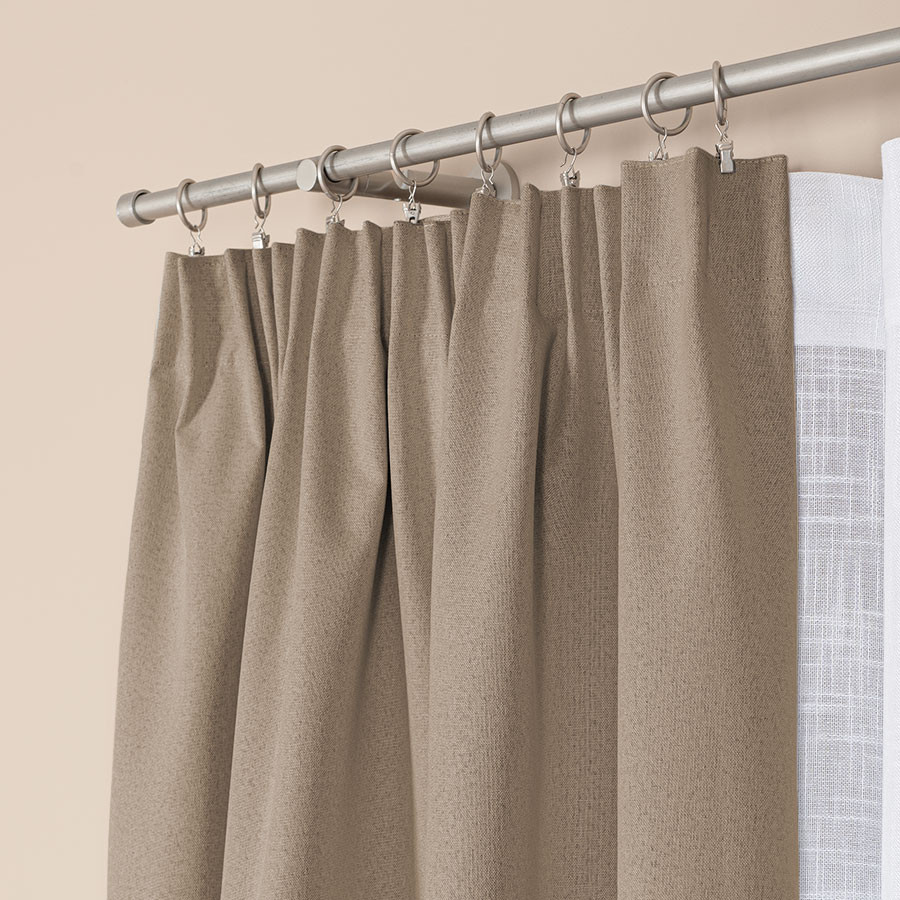 SUPER BLACKOUT Zasłona gotowa na taśmie, szerokość 140 x wysokość 250, kolor 005 beżowy