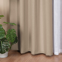 SUPER BLACKOUT Zasłona gotowa na taśmie, szerokość 140 x wysokość 250, kolor 005 beżowy