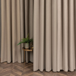 SUPER BLACKOUT Zasłona gotowa na taśmie, szerokość 140 x wysokość 250, kolor 005 beżowy