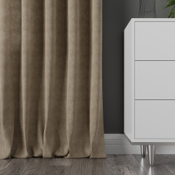 MILAS Zasłona gotowa na taśmie, szerokość 140 x wysokość 260cm, kolor 043 ciemny ciepły beż