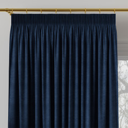 MILAS Zasłona gotowa na taśmie, szerokość 140 x wysokość 260cm, kolor 037 ciemny niebieski