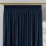 MILAS zasłona na taśmie marszczącej welwetowa granatowa gładka 140x260 cm