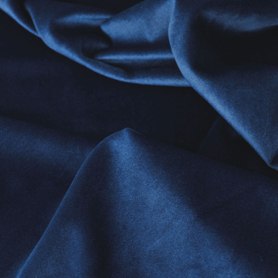 VELVI Zasłona gotowa na taśmie, szerokość 140 x wysokość 160cm, kolor 011 granatowy