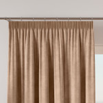 VELVI zasłona gotowa welurowa ciemny beżowy 140x240 cm