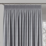 MILAS zasłona gotowa na taśmie marszczącej welwetowa pastelowy szary 140x260 cm