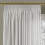 MILAS zasłona na taśmie marszczącej biała gładka 140x260 cm