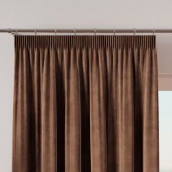 VELVI Zasłona gotowa na taśmie, szerokość 140 x wysokość 230cm, kolor 002 brązowy