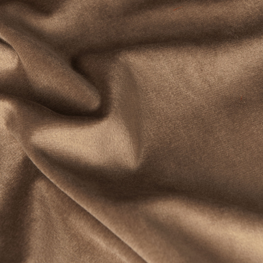 VELVI Zasłona gotowa na taśmie, szerokość 140 x wysokość 230cm, kolor 002 brązowy