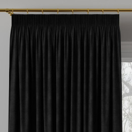 MILAS Zasłona gotowa na taśmie, szerokość 140 x wysokość 260cm, kolor 039 czarny 