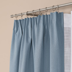 SUPER BLACKOUT Zasłona gotowa na taśmie, szerokość 140 x wysokość 250, kolor 019 niebieski