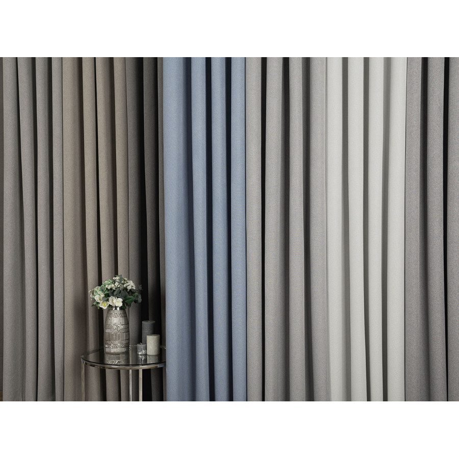 SUPER BLACKOUT Zasłona gotowa na taśmie, szerokość 140 x wysokość 250, kolor 019 niebieski