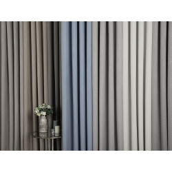 SUPER BLACKOUT Zasłona gotowa na taśmie, szerokość 140 x wysokość 250, kolor 019 niebieski